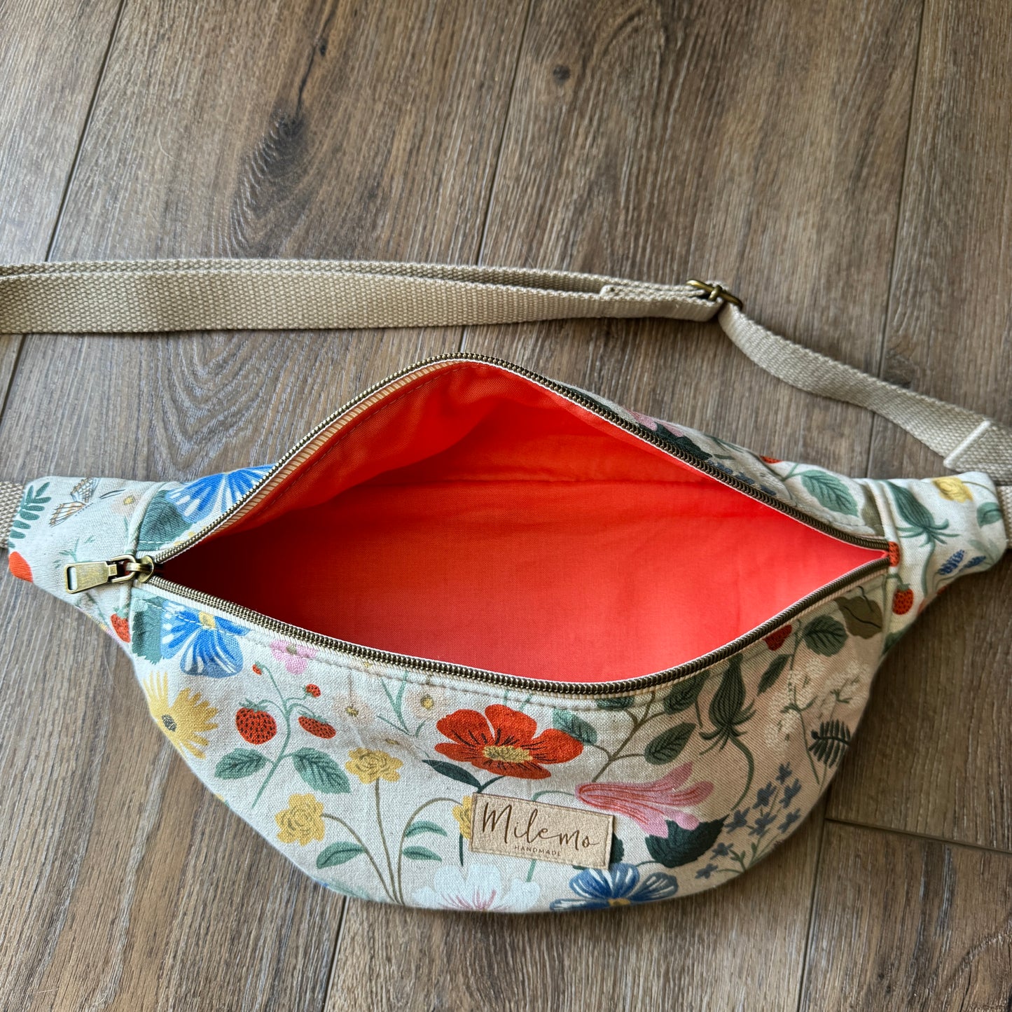 Strawberry Fields Ivory Bum Bag