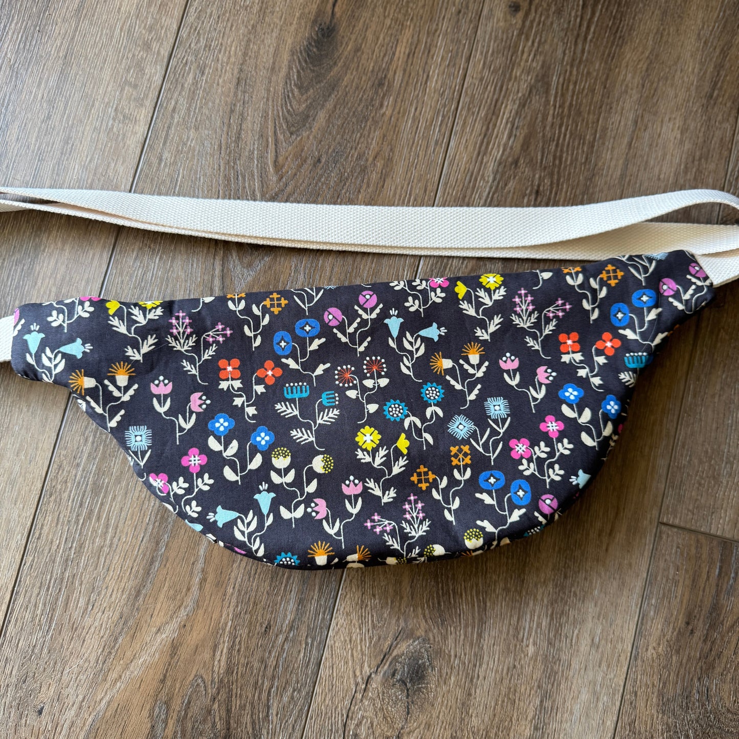 Black Floral  Bum Bag