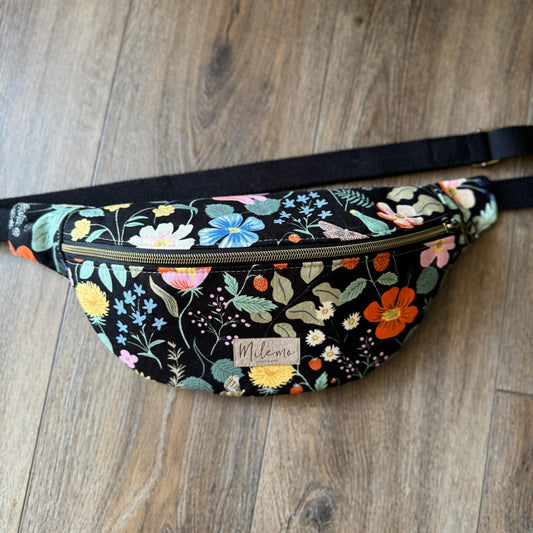 Strawberry Fields Black Bum Bag