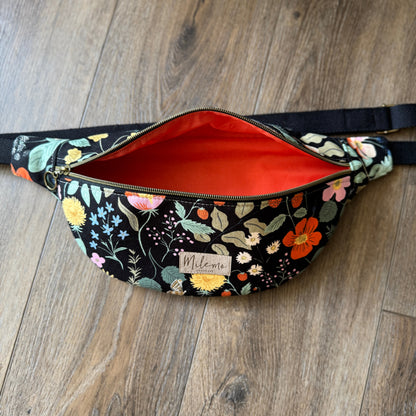 Strawberry Fields Black Bum Bag