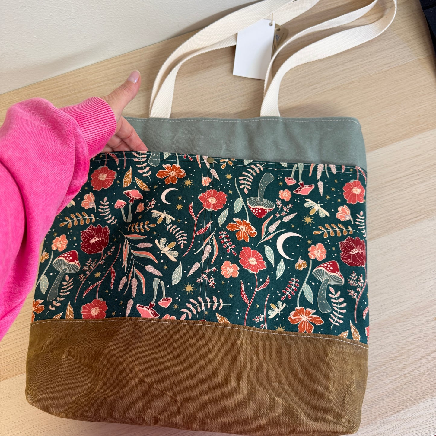 Waxed Canvas Tote Bag