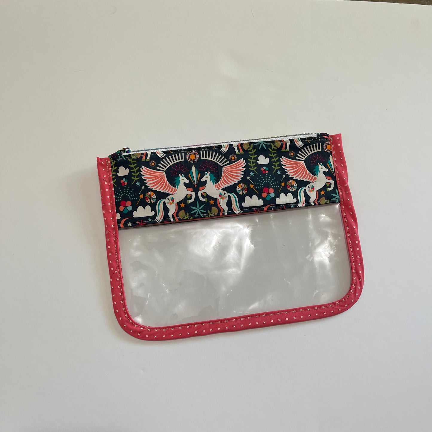 Clear Vinyl Zippered Pouch