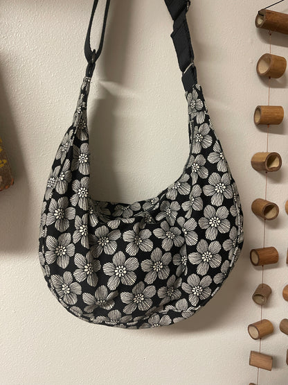 Floral Boho Crescent Bag