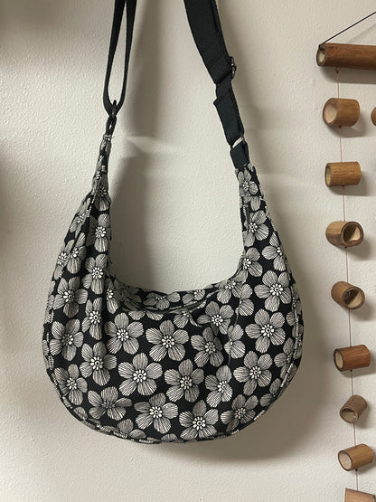 Floral Boho Crescent Bag