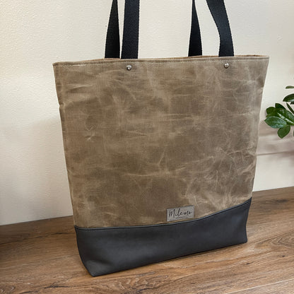 Waxed Corduroy Tote Bag