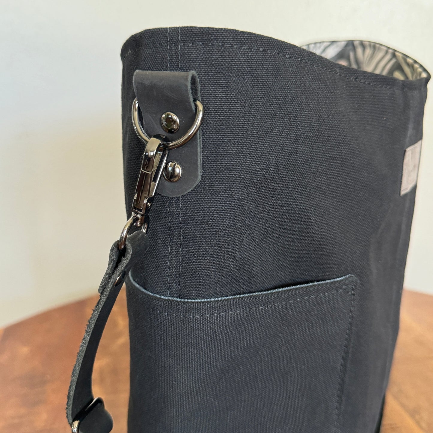 Black Canvas Compass Bag