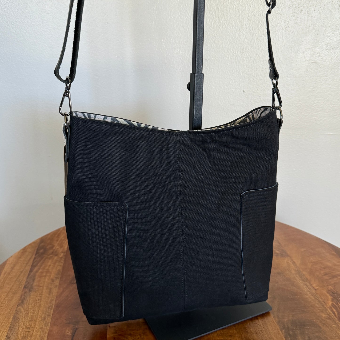 Black Canvas Compass Bag