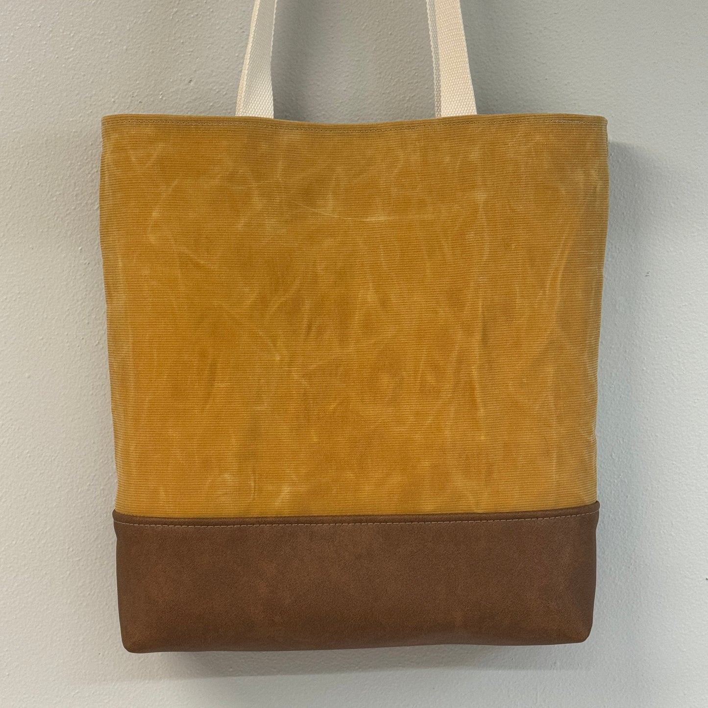 Waxed Corduroy Tote Bag