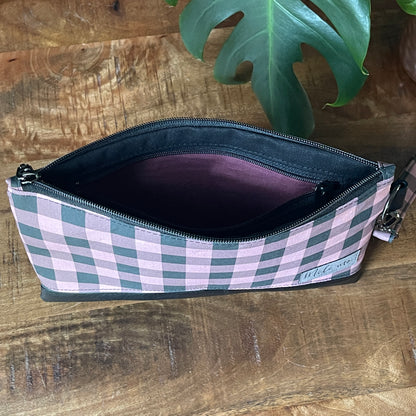 Clutch Pink and Black Gingham